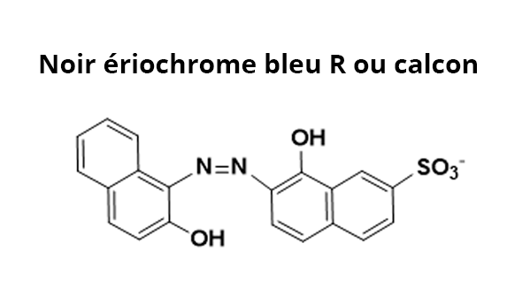 Formule chimique du noir ériochrome bleu R ou calcon
