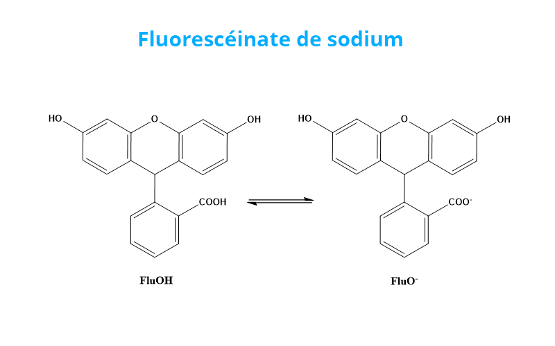 Formule chimique du fluorescéinate de sodium (FluoNa)