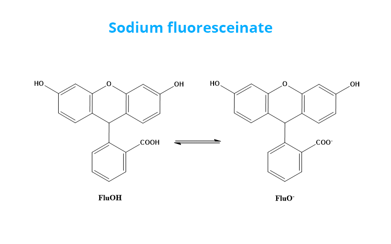 Chemical formula of sodium fluoresceinate (FluoNa)