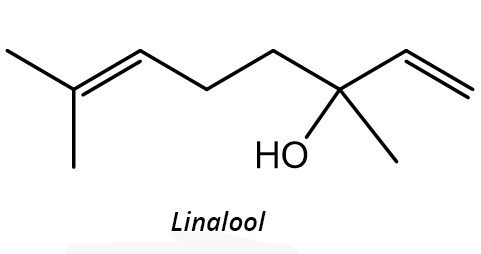 Chemical formula of linalool