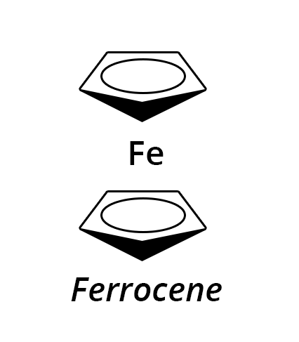 Chemical formula of ferrocene