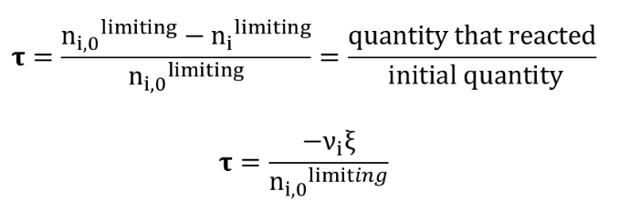 Equation of the conversion rate