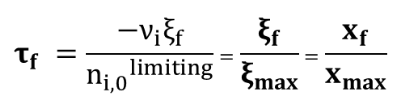 Equation of the final rate of advance