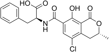 structure de l’ochratoxine A