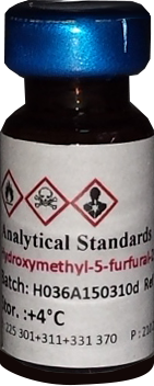 Photo of a bottle of Hydroxymethylfurfural